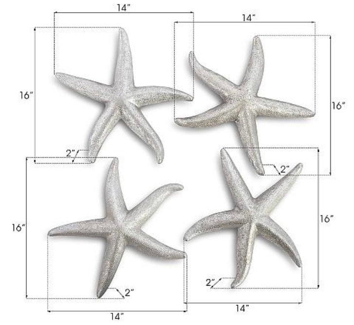 Gold/Silver Leaf Star Fish