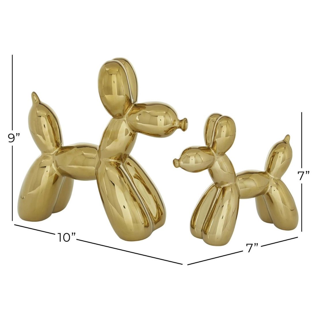 Ceramic Dog Balloon - Set of 2