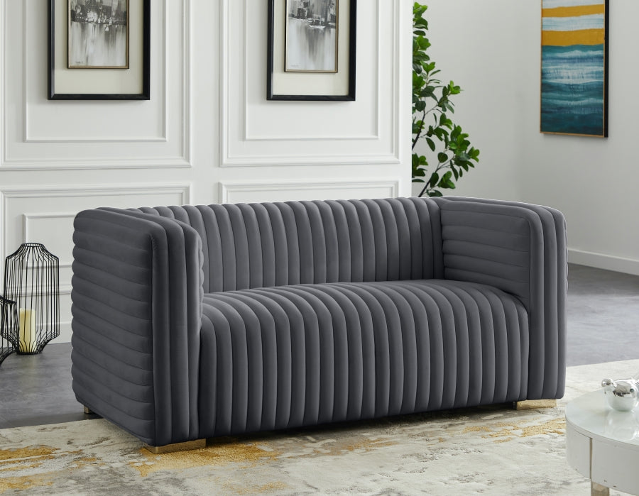 Ravish Velvet Upholstered Loveseat