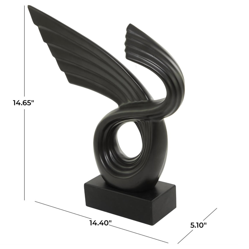 Decorative Porcelain Ceramic Abstract Wing