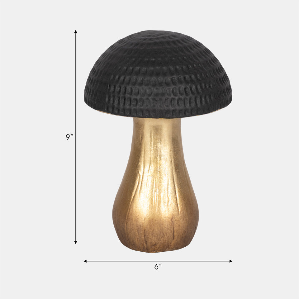 Black/Gold Hammered Top Mushrooms