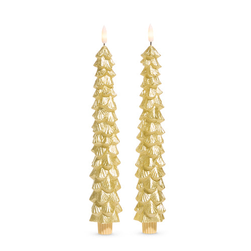 Gold Tree Taper Candle