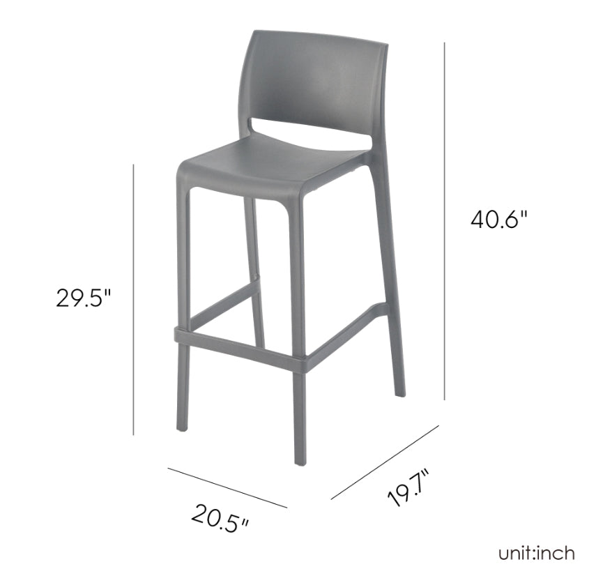 Sensilla Resin Bar Stool