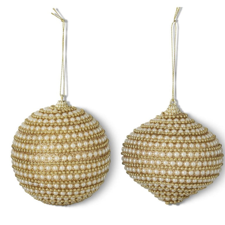 Gold Assorted Beaded Ornaments
