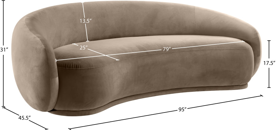 COMING SOON: Emery 90” Upholstered Velvet Sofa