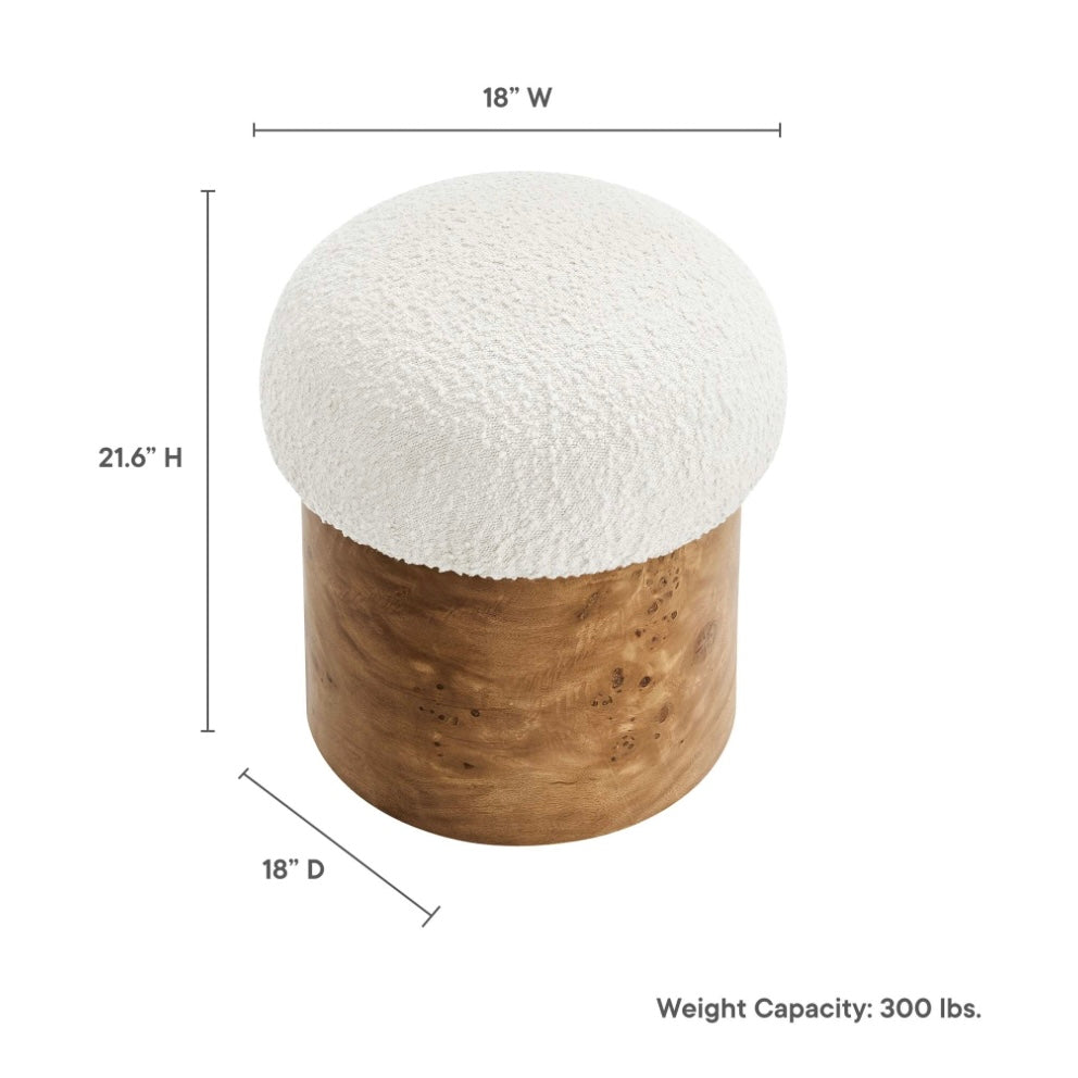 Breeze Boucle Ivory Otttoman