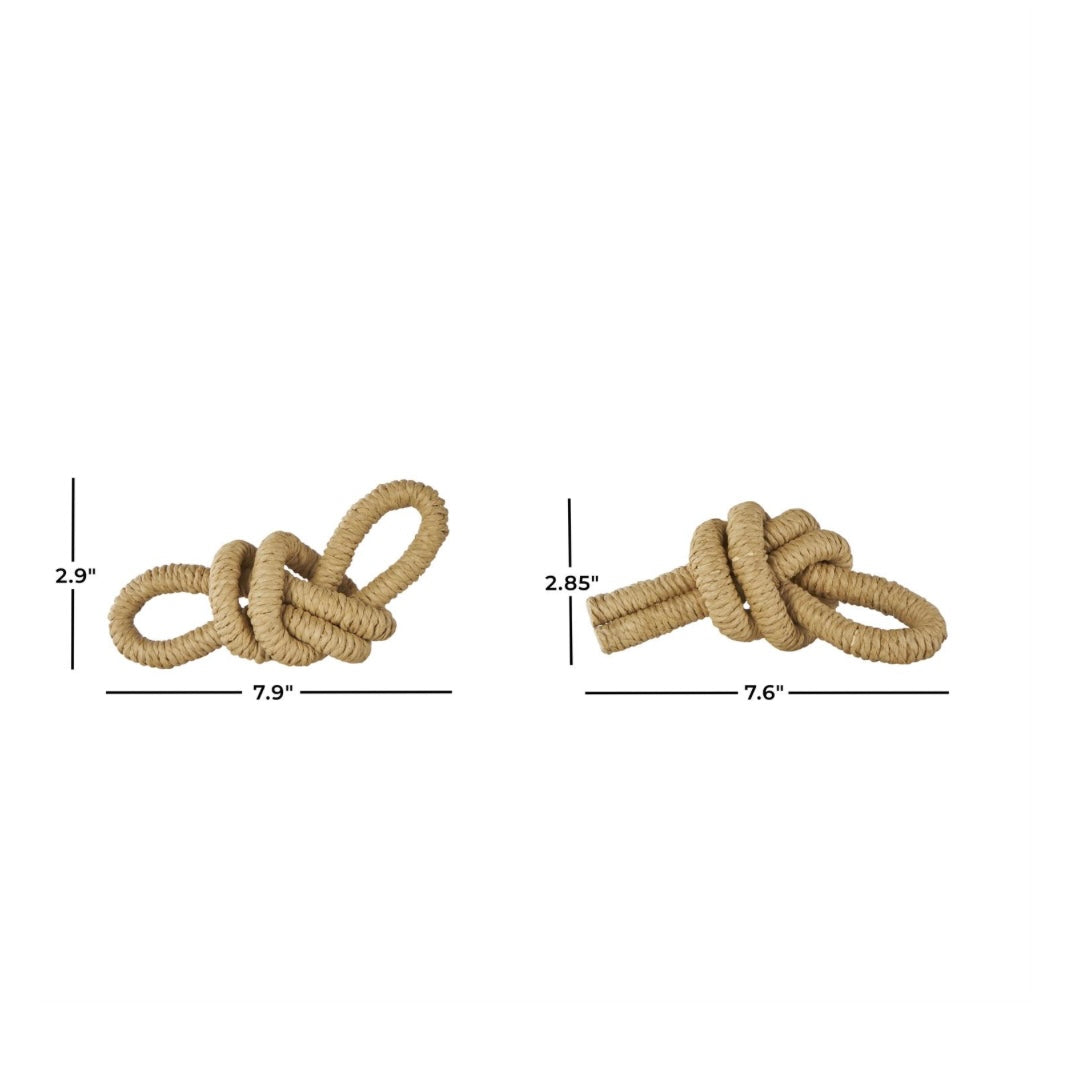 Woven Brown Paper Knot Sculpture