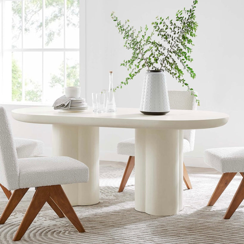 Caspian 72” Concrete Oval Table