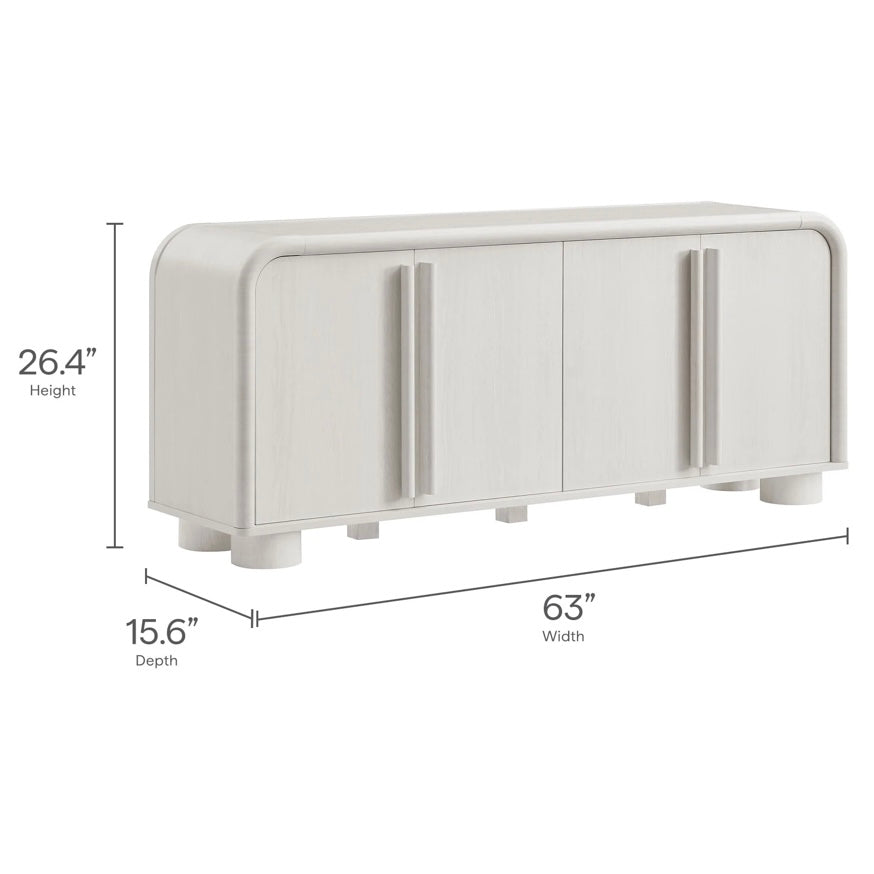 Bellamy Curved 4-Door Sideboard Cabinets