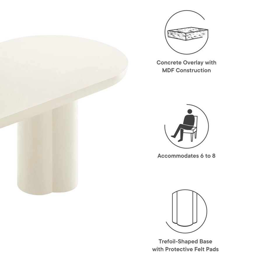 Caspian 72” Concrete Oval Table