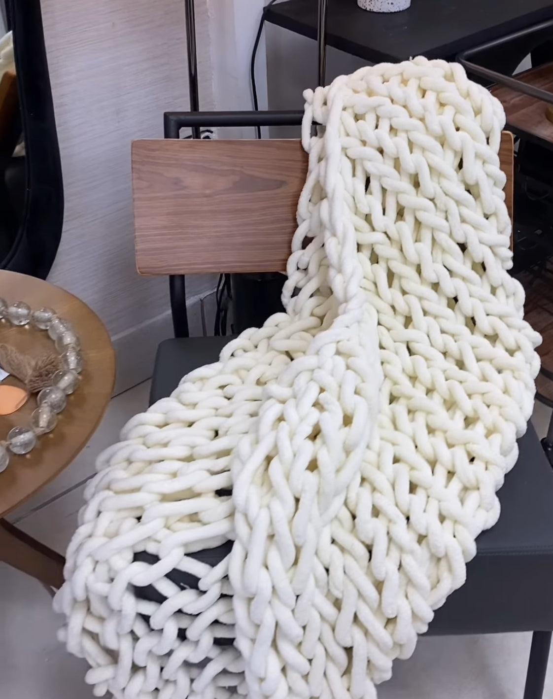 Chunky Knit Throw Blanket