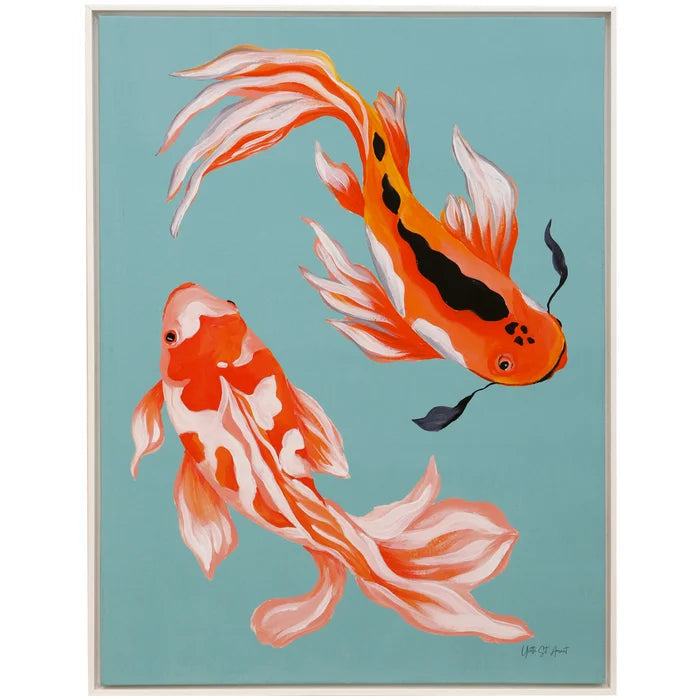 Colorful Koi Canvas - Set of 2