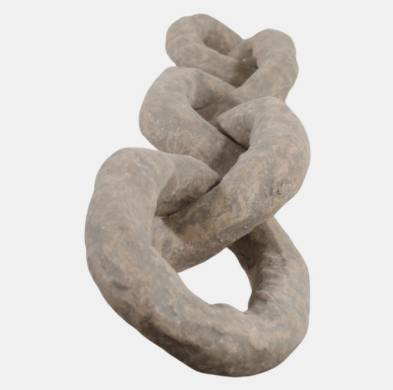 33x5" Paper Mache 5-link Chain, Taupe