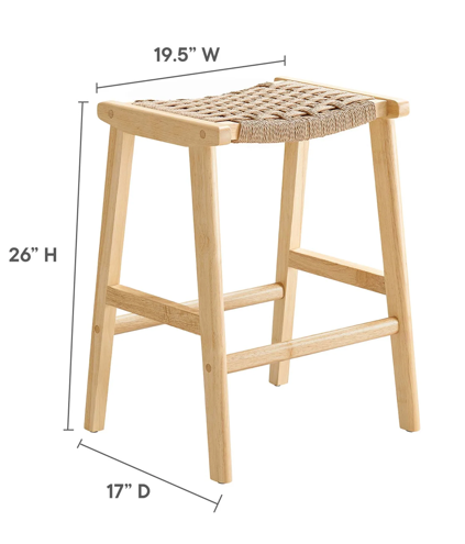 Saoirse Woven Rope Stool