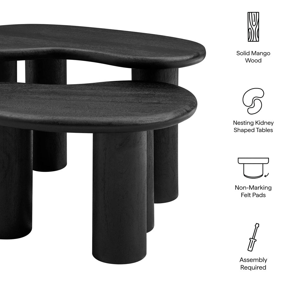 Hackney Mango Wood Nesting Coffee Tables