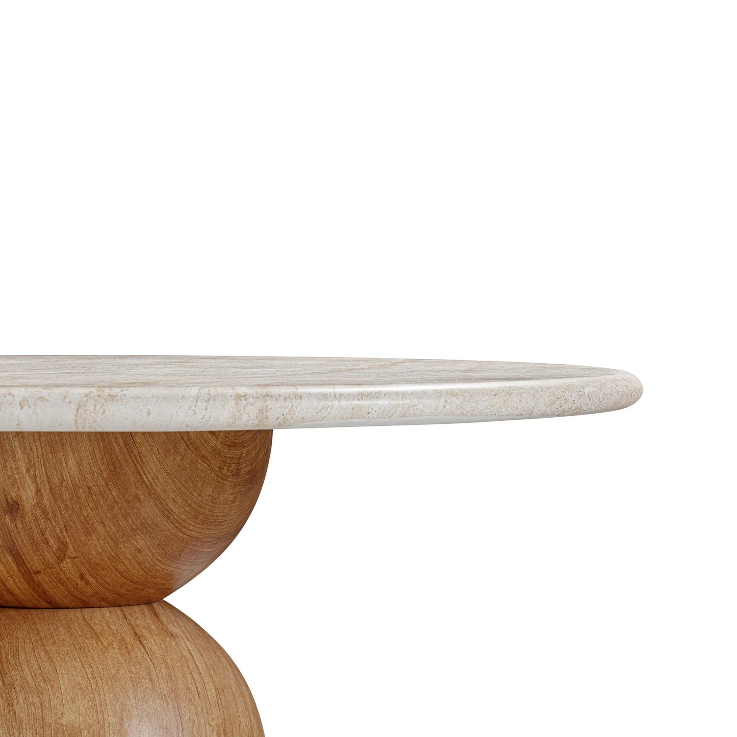 54” Travertine Concrete Indoor/OutdoorDinning Table