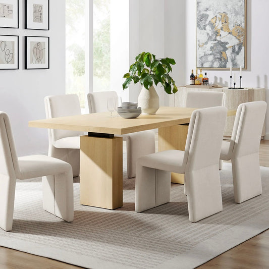 Piston 82” Rectangular Natural Wood Dinning Table