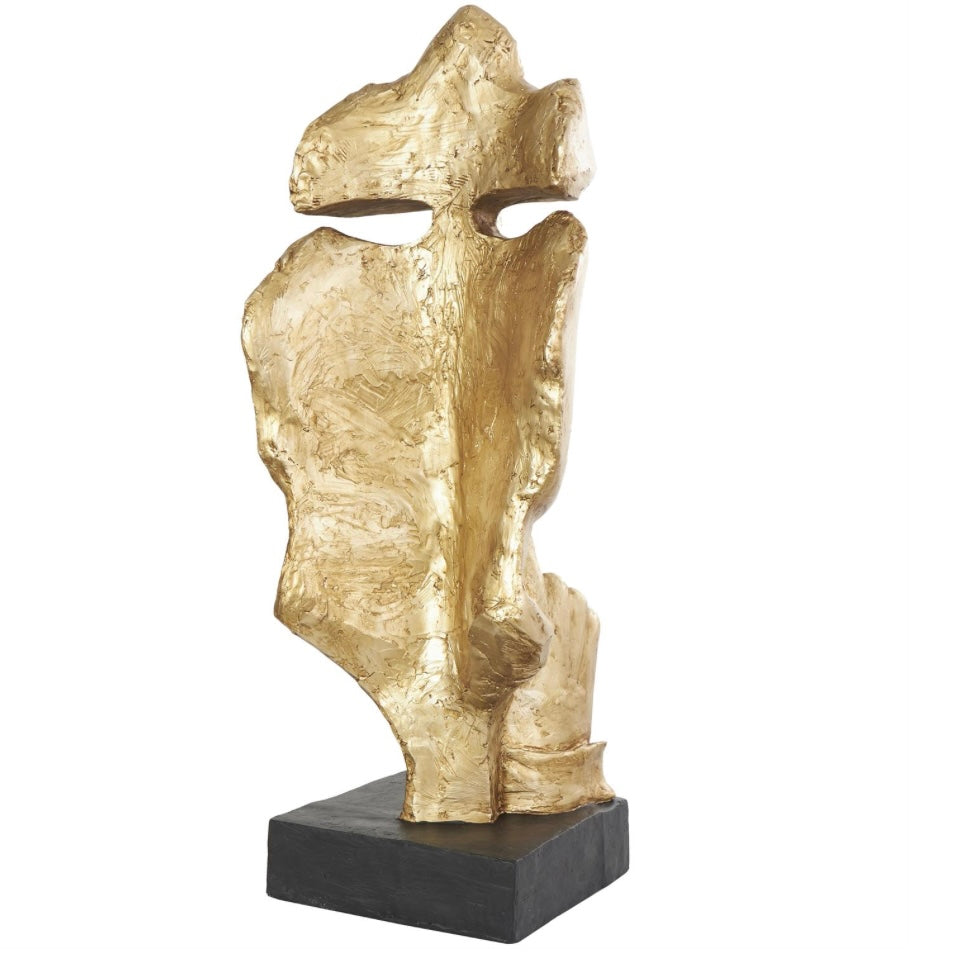 Large Decorative Gold Polystone Face
