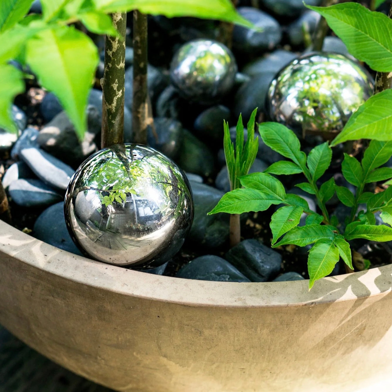 Wall Play Orbs Set of 10 - Glossy Silver