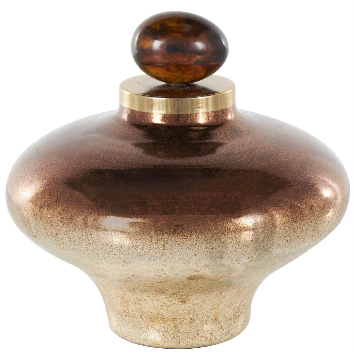 Copper Glass Speckled Ombre Decorative Vase