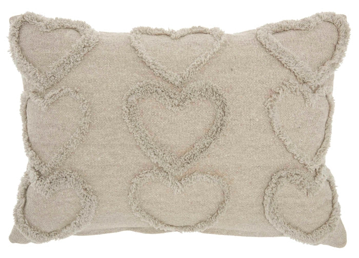 Woven Hearts Throw Pillow