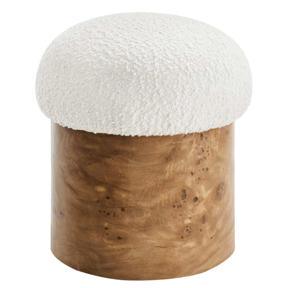 Breeze Boucle Ivory Otttoman