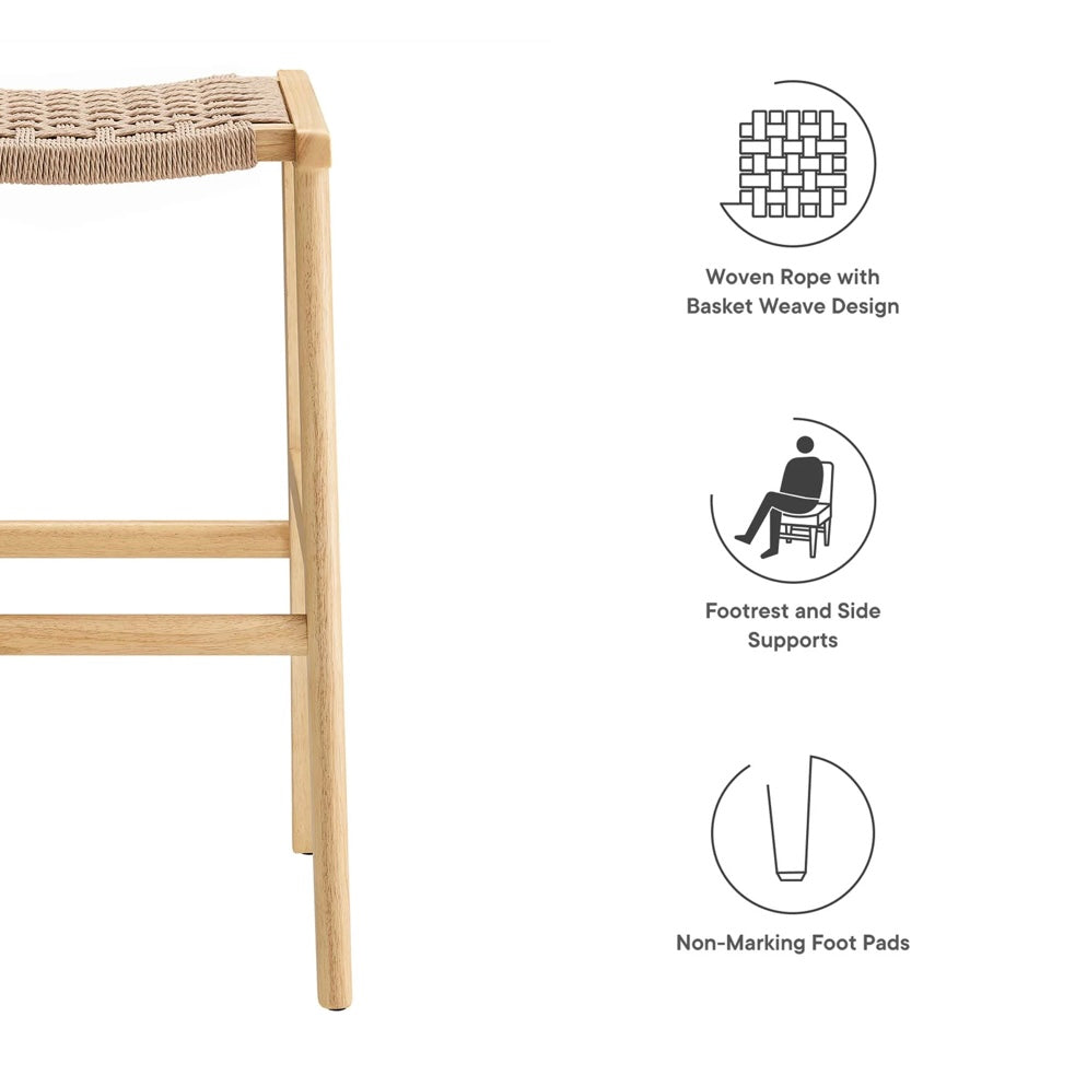 Saoirse Woven Rope Stool