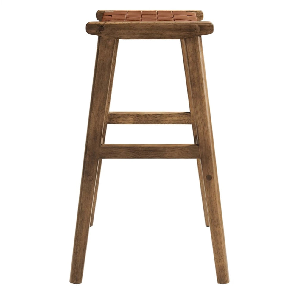Saoirse Faux Leather Wood Barstool