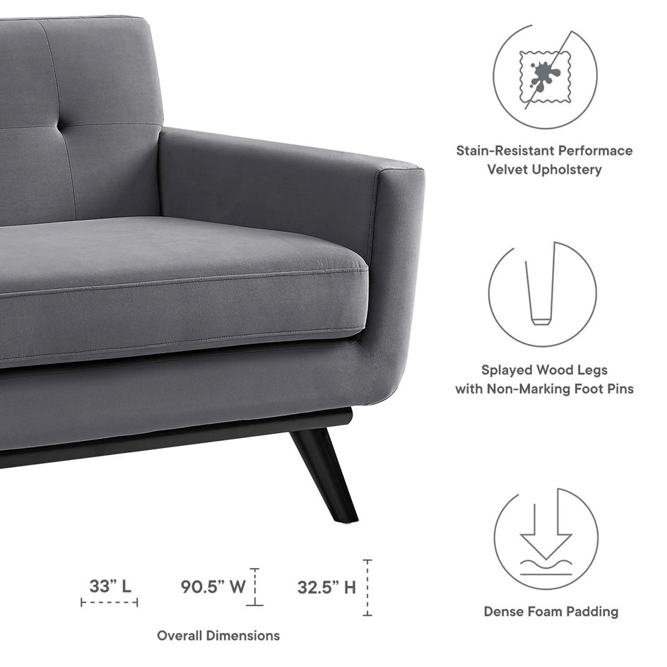 Engage Performance Velvet Sofa