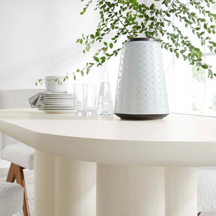 Caspian 72” Concrete Oval Table