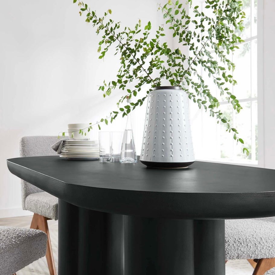 Caspian 72” Concrete Oval Table