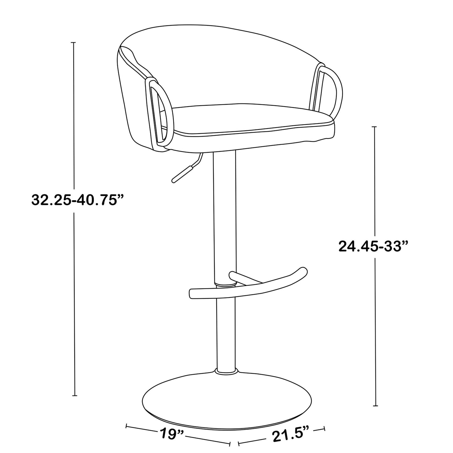 Claire Adjustable Barstool