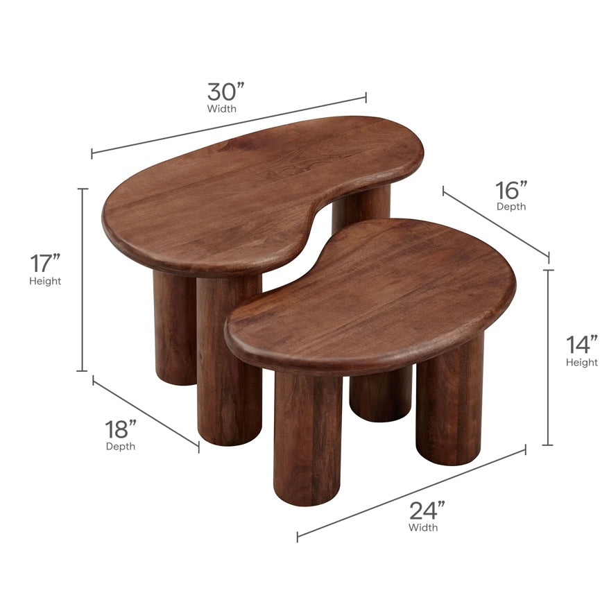 Hackney Mango Wood Nesting Coffee Tables