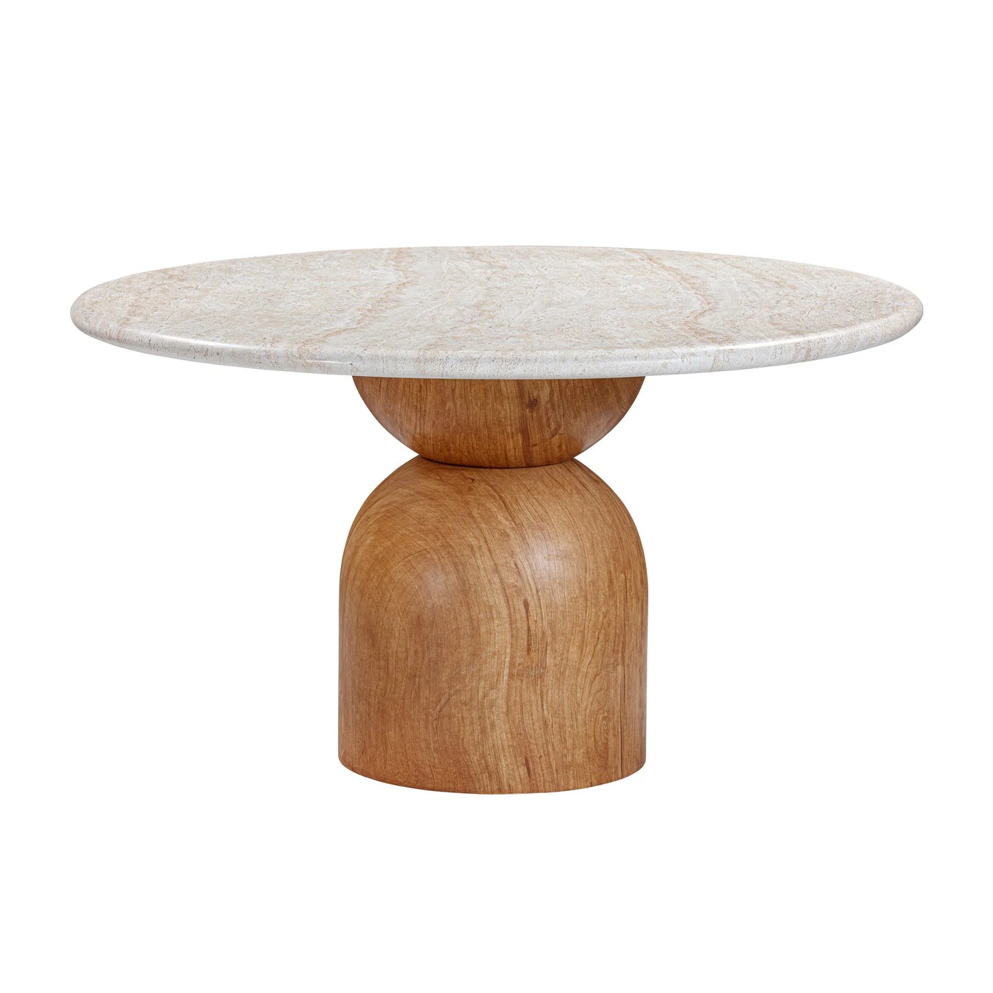 54” Travertine Concrete Indoor/OutdoorDinning Table