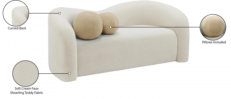 Kali 62” Faux Shearling Loveseat