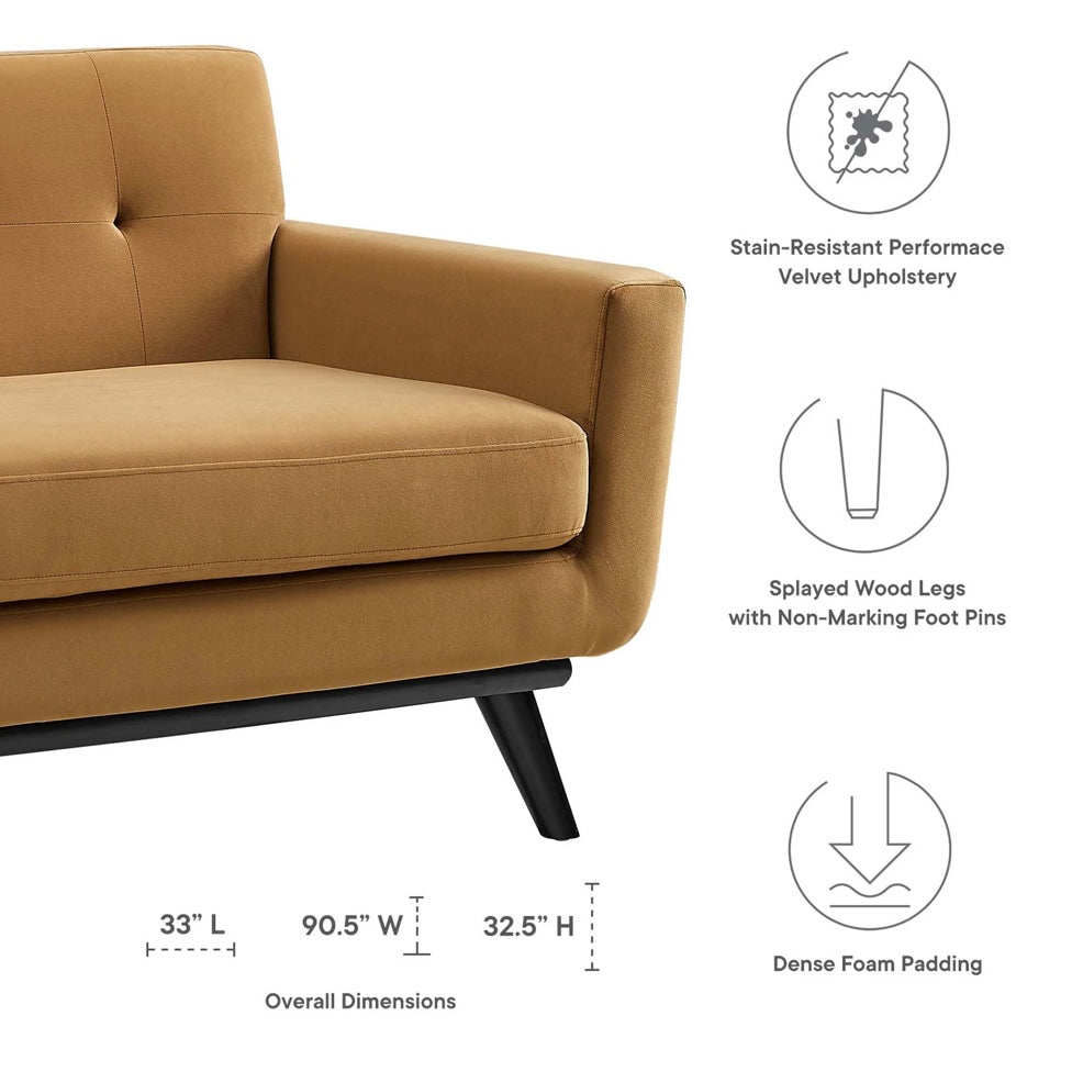 Engage Performance Velvet Sofa