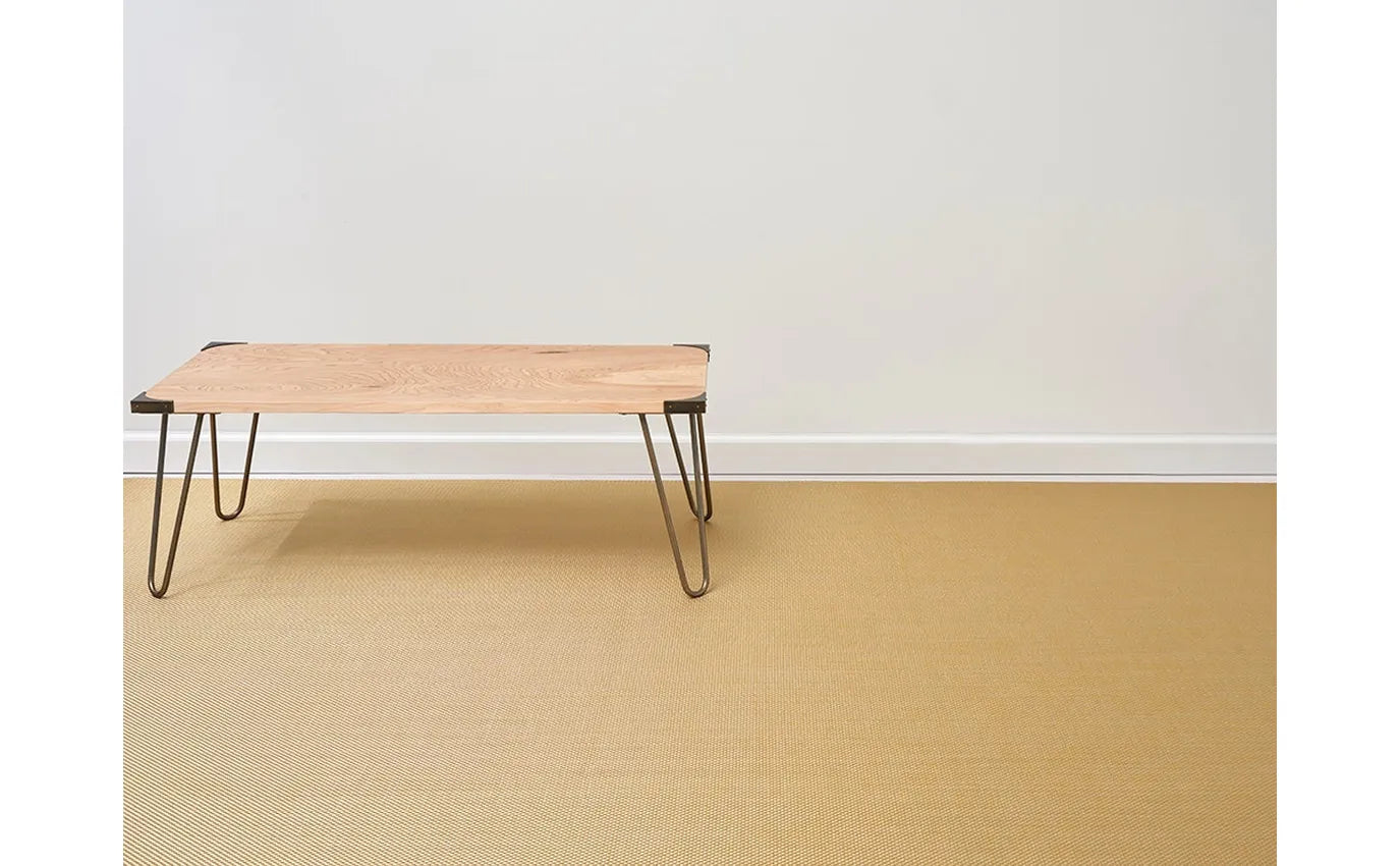 Large gilded basketweave rug