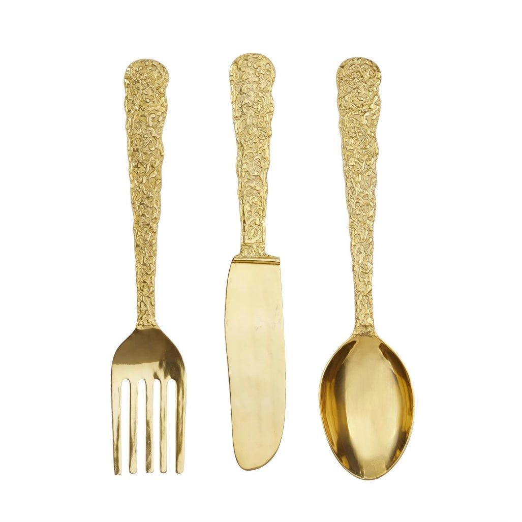 Aluminum Metal Utensils Wall Decor