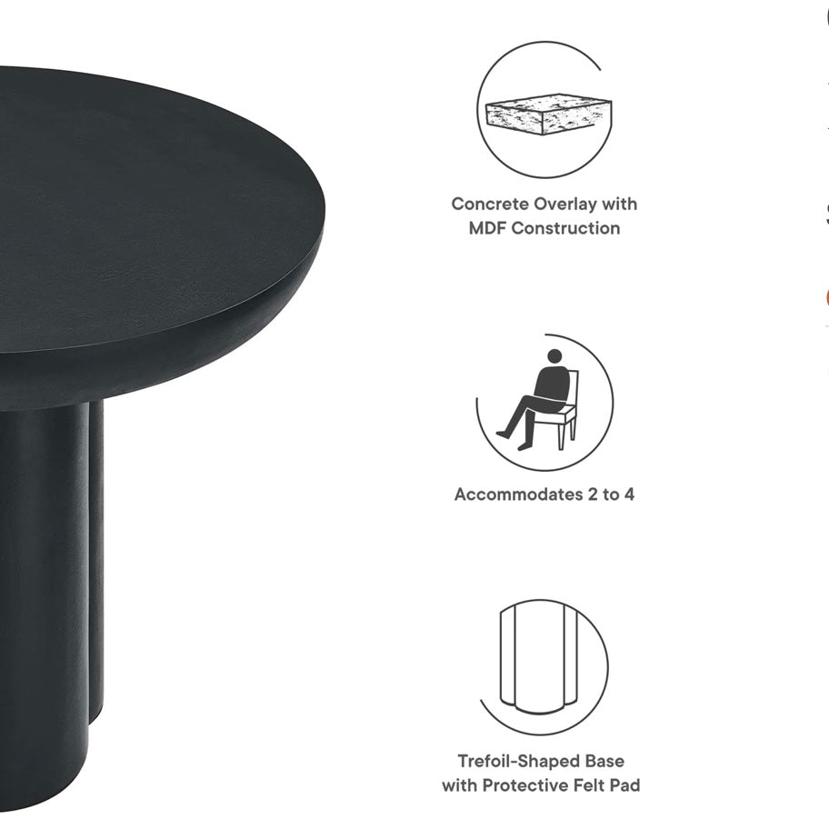 Caspian 40” Round Concrete Dinning table