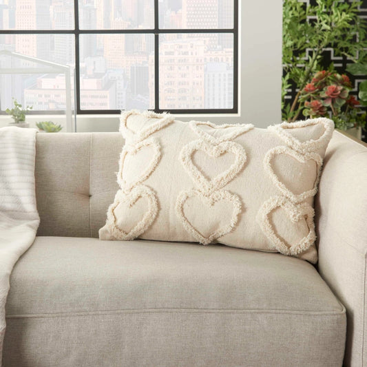 Woven Hearts Throw Pillow