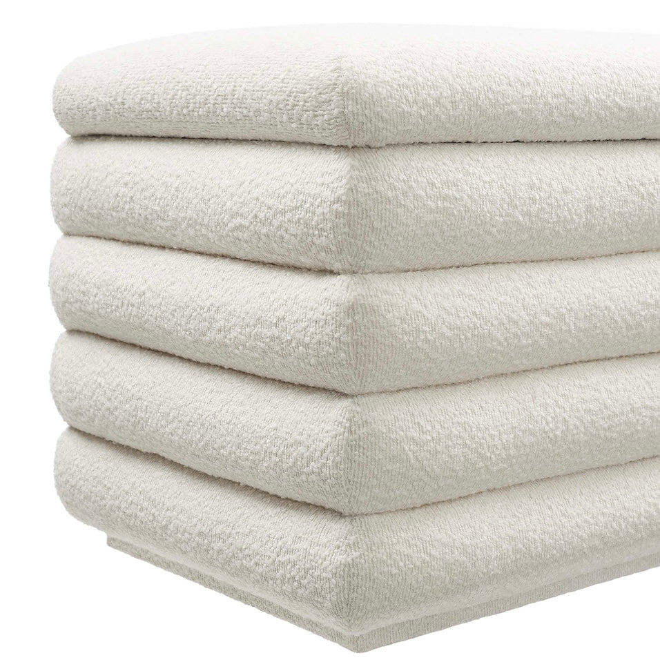 Mezzo Boucle Upholstered Storage Ottoman