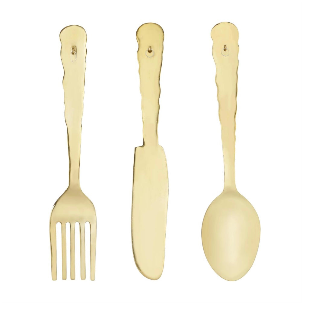 Aluminum Metal Utensils Wall Decor
