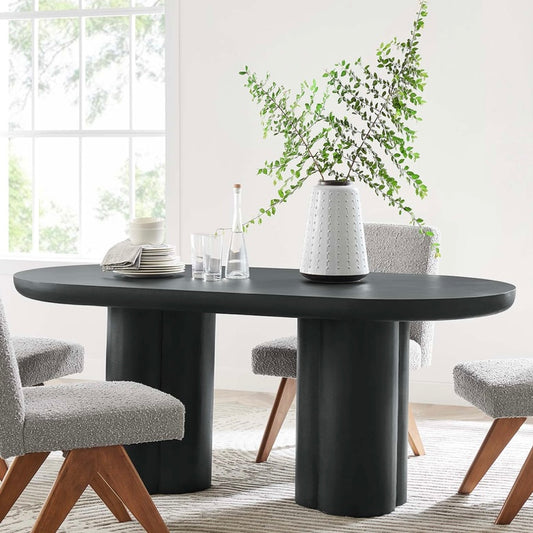 Caspian 72” Concrete Oval Table
