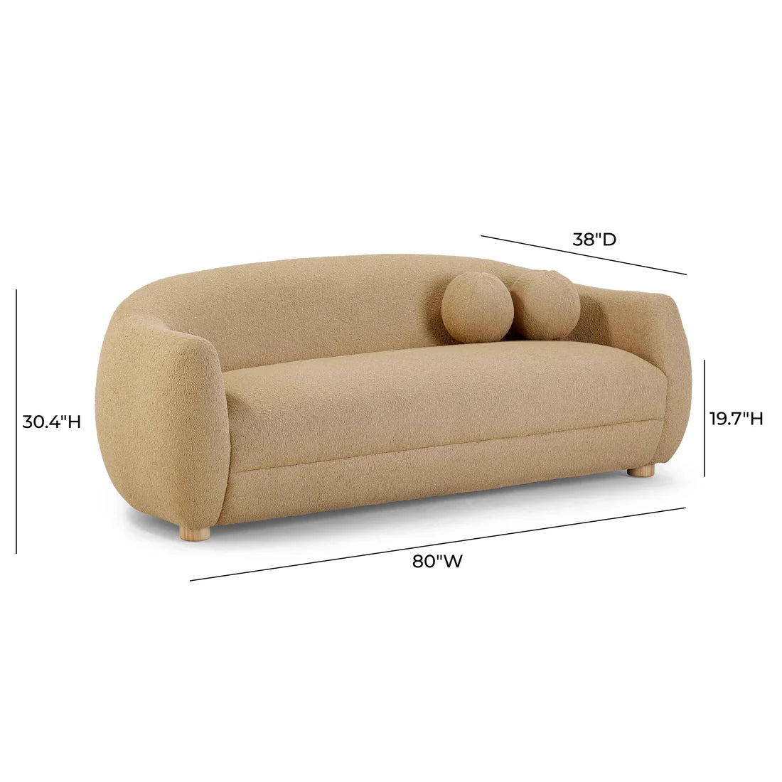Judy 80” Boucle sofa