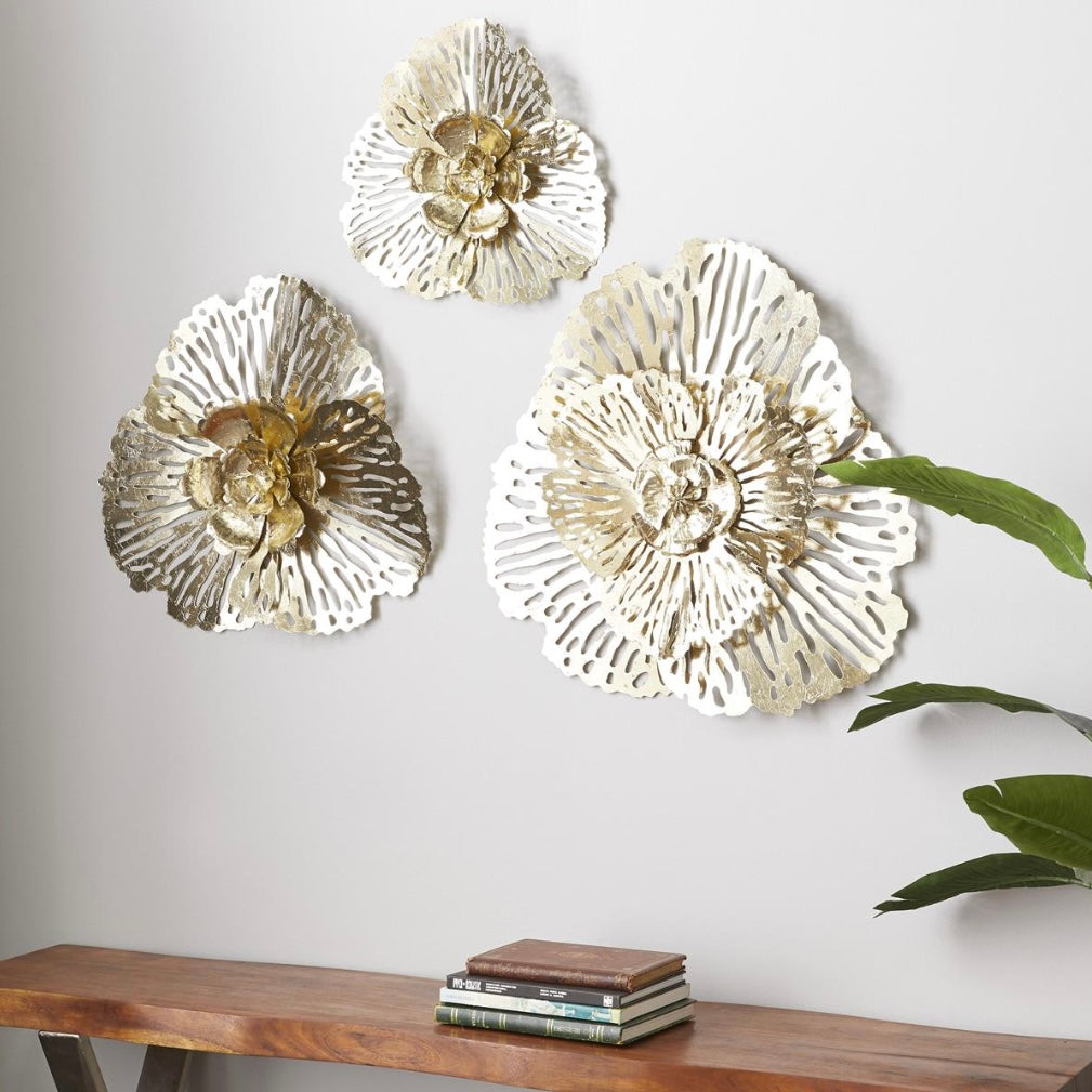 Large Floral gold metal cutouts