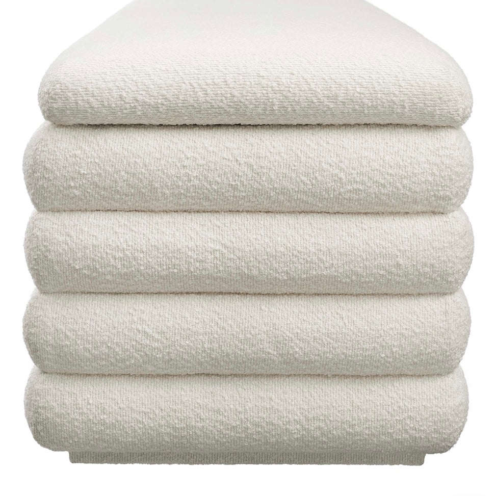 Mezzo Boucle Upholstered Storage Ottoman