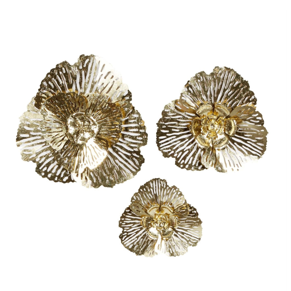 Large Floral gold metal cutouts