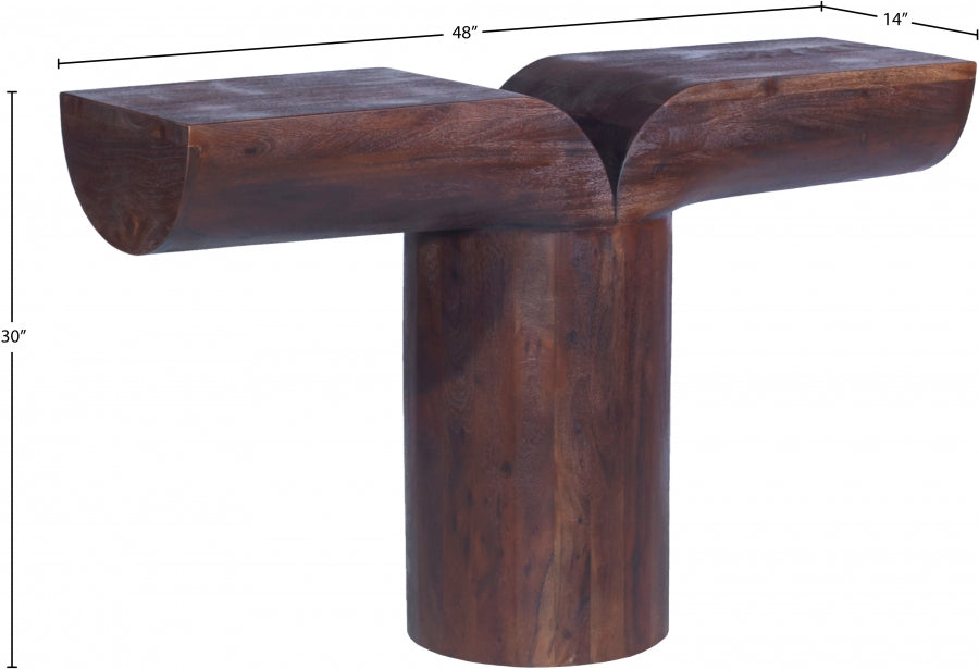 Tee Acacia Wood Console Table