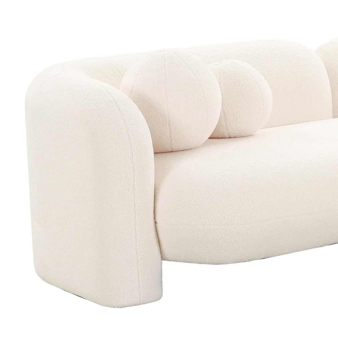 Amelie 91” faux fur sofa