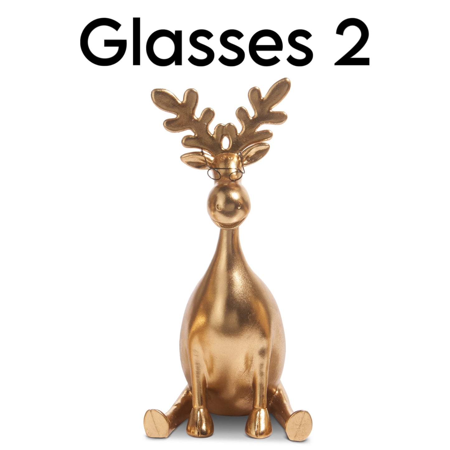 Gold Moose with Glasses